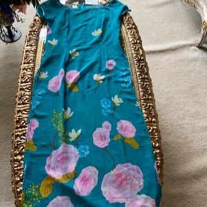 Beautiful Turquoise short sleeve ao dai